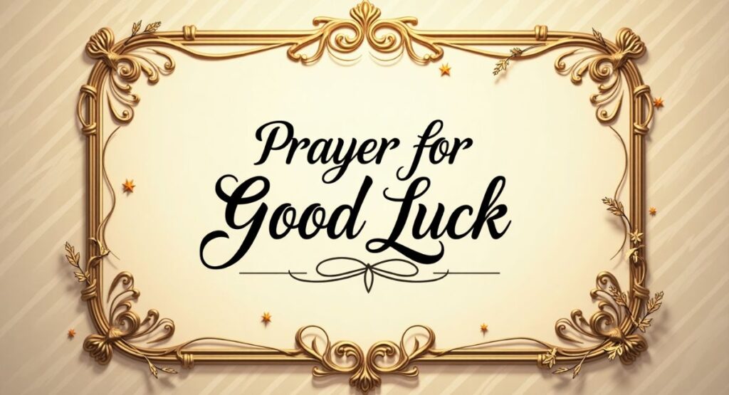 Prayer for Good Luck